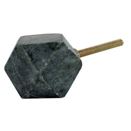 Forest Green Hexagon Stone Cabinet Knobs Online